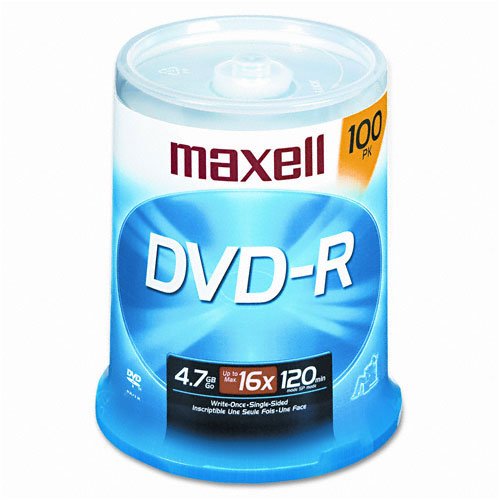 Maxell : DVD-R Discs, 4.7GB, 16x, Spindle, Gold, 100/Pack -:- Sold as 2 Packs of - 100 - / - Total of 200 Each-image-42