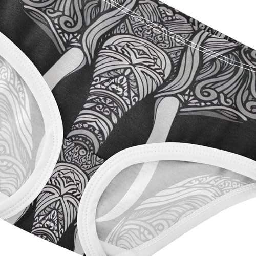 Cotton Toddler Underwear Floral Elephant Mandala Panties Little Girl Stylish Briefs Girls Undies 2t4