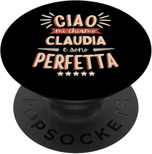 Miniatura 1 de Claudia Idea Regalo Personalizzata Amica Nome Divertente PopSockets Standard PopGrip