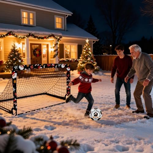 Image of Kids Soccer Goals for Backyard Set - 2 of 4' x 3' Portable Soccer Goal Training Equipment, Pop Up Toddler Soccer Net with Soccer Ball, Soccer Set for Kids and Youth Outdoor Games, Sports, Play