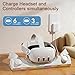 Charging Dock for Oculus/Meta Quest 3S,Oculus/Meta Quest 3 Magnetic Charging Station for VR Headset Controllers,with 2 Rechargeable 2100mAh Batteries, USB-C Charger, LED Indicator