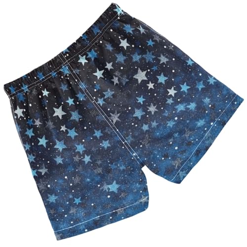 Pigsaly Boys Swim Trunks Blue Sky Stars Gradient Flash Glitter Boys Board Shorts Swimsuit Swimwear Summer Bathing Suit 3T2