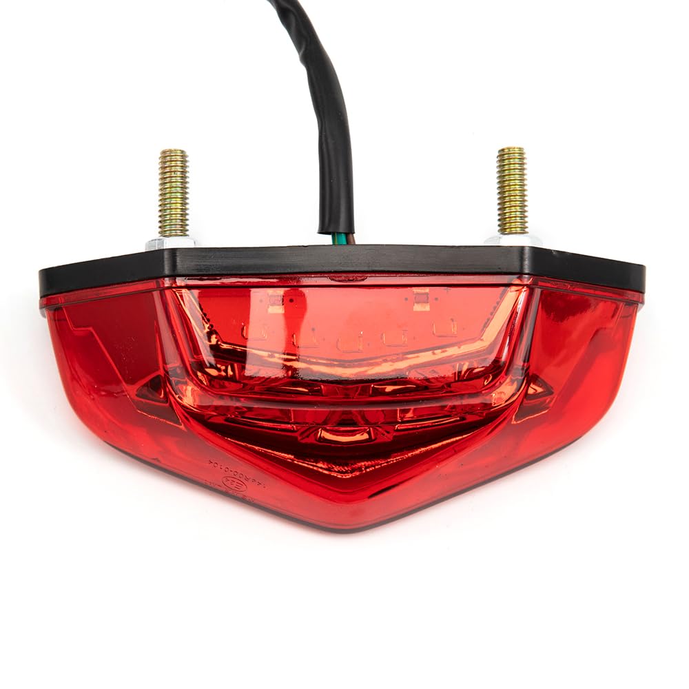 Evomosa Motorrad Rücklicht 12V - Bremslicht Mit Kennzeichenbeleuchtung