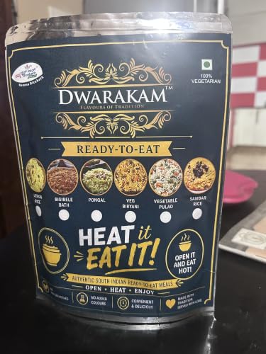 Image of Dwarakam Lemon Rice, Ready-to-Eat, South Indian Rice Dish, Hygienically Packed, Quick Meal for Home, Office and Travel
