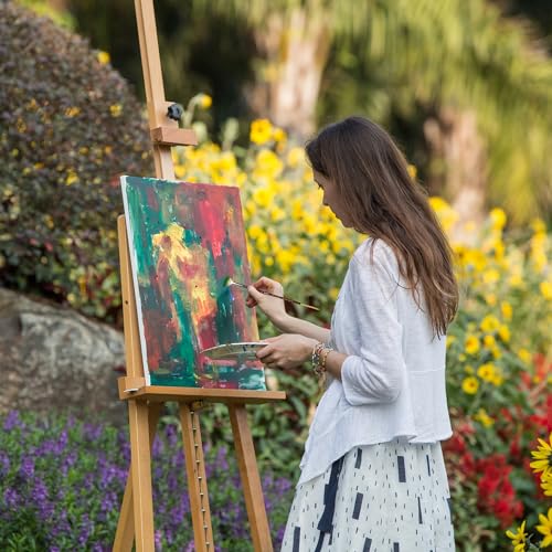 Xdt Art Supplies XDT#646 Fan Artist Paint Brush 9 Piece Set Medium Stiff Hog Bristle Extra Long Handle #0#2#4#6#8#10#12#14#16 thumb #4