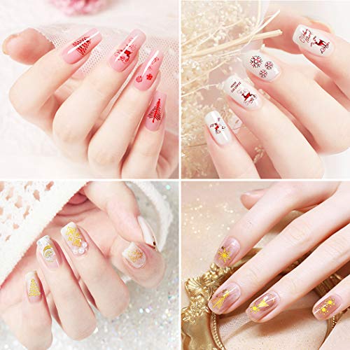 JUSTDOLIFE 18 Sheets Nail Stickers Fashion Decorative Nail Art Decorations for Christmas - Thumbnail 3
