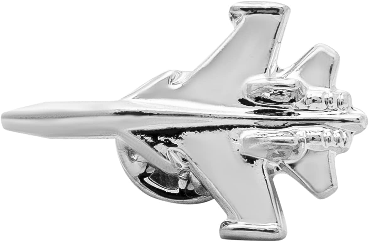 Shining Jewel Gold Plated Brooch/Lapel Pin for Men - Fighter Jet Aircraft Design SJ_9099