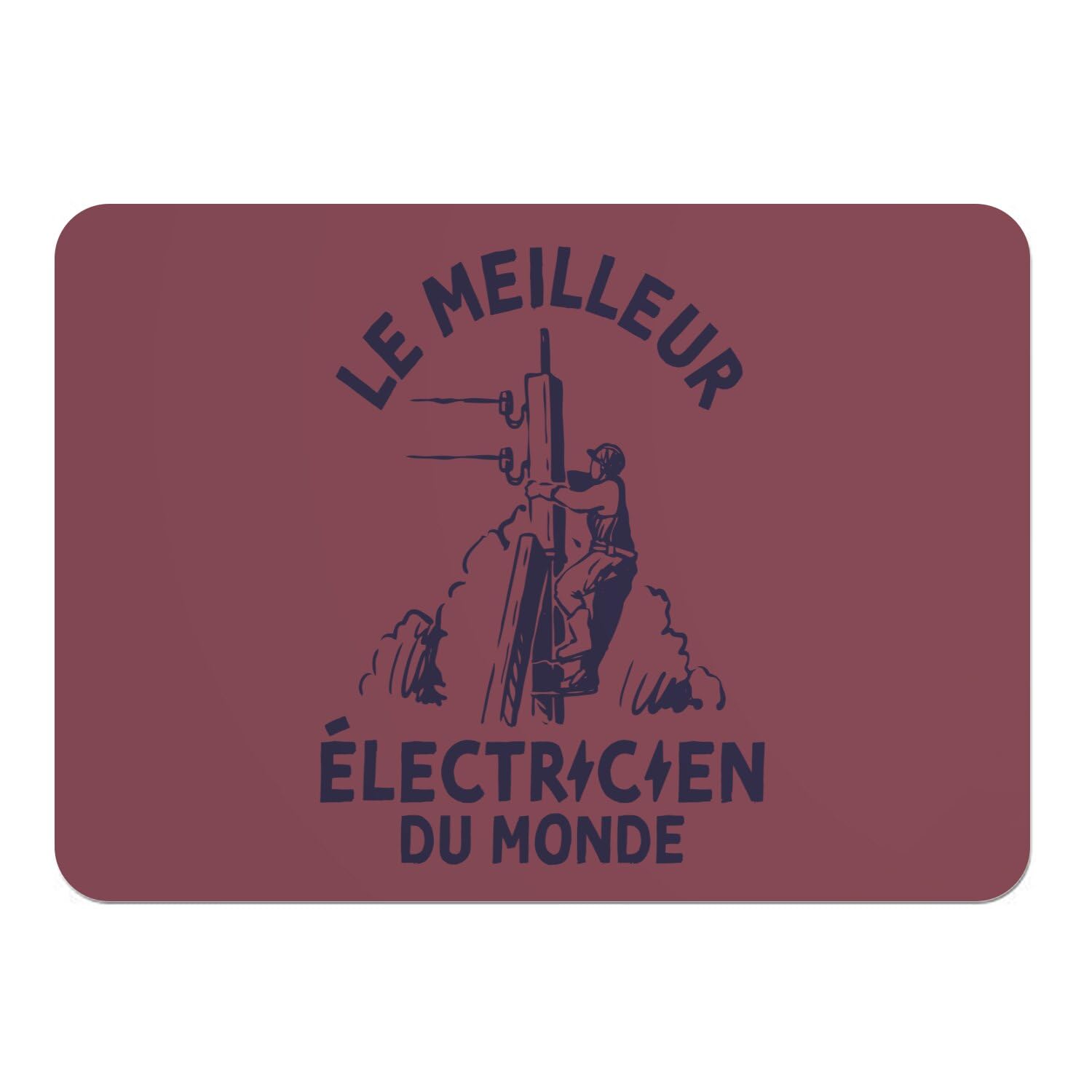 Napperons électricien en liège grand format lot de 4 idée cadeau métier unique