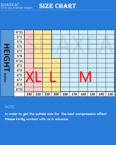 Shaxea Original Zipper Men's Strong Compression Shirt To Hide Gynecomastia Body Shaper Chest Slimming Body Shaper Fit Undershirt (Medium, Black) #TOP5