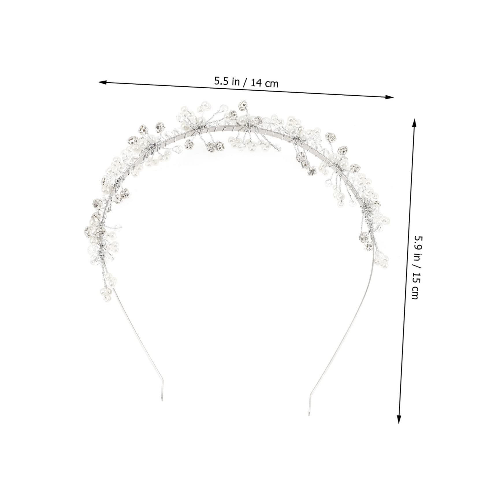MAGICLULU 3piezas Diadema De Perlas Para Accesorios De Cabello Elegantes Para Bodas y Fotografía Para Cumpleaños y Especiales
