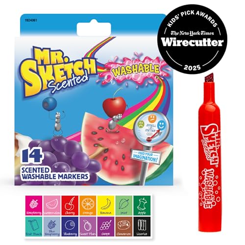 Image of Mr. Sketch Scented Markers, Chisel Tip, Assorted Colors, 14 Count - Fun for Kids, Coloring, Spark Creativity, Arts & Crafts