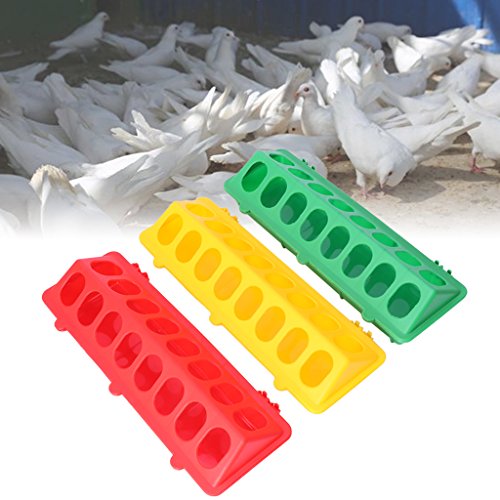 Hardli Plastic Flip-Top Bird Poultry Feeding Trough, Pet Pigeon Parrot Bird Poultry Supplies