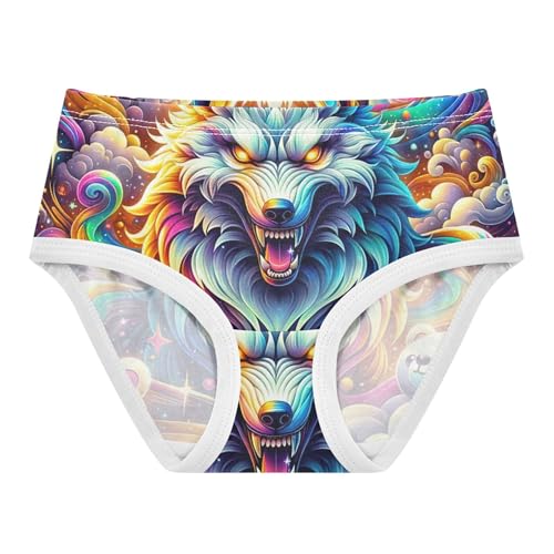 Colorful Playful Lion Galaxy Toddler Girls Underwear 2t Cotton Girl Panties Cute Pattern Undies Kids Briefs