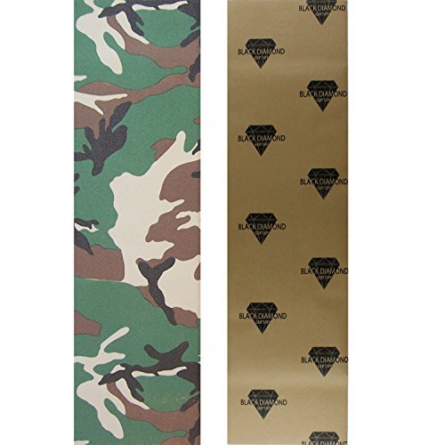 Black Diamond Skateboard Grip Tape Sheet Camo 9" #TOP15