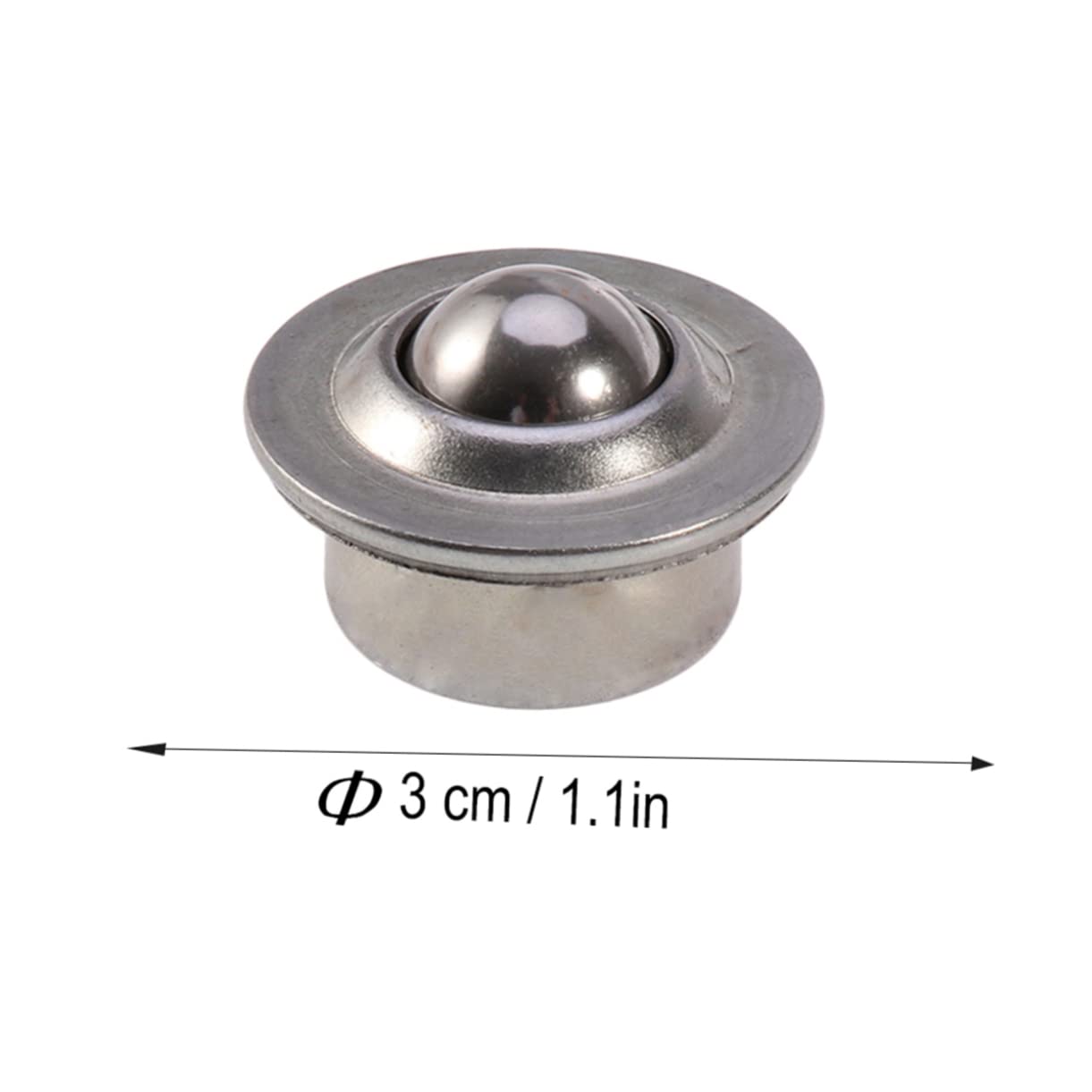 10sets Mounted Ball Bearing Caster Metal Ball Casters Transfer Bearings Transfer Table Support Cup 10pcs*10