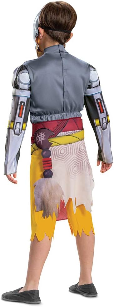 Overwatch Zenyatta Costume, Video Game Inspired Character Outfit for Kids, Muscle Padded Jumpsuit,