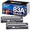 GPC Image 83A – Cartuchos de tóner negros compatibles con HP 83A, cartucho de tóner negro Laserjet CF283A 83X CF283X, funciona con impresora HP Laserjet Pro MFP M125nw M201dw M225dw M201n M125a M127fn
