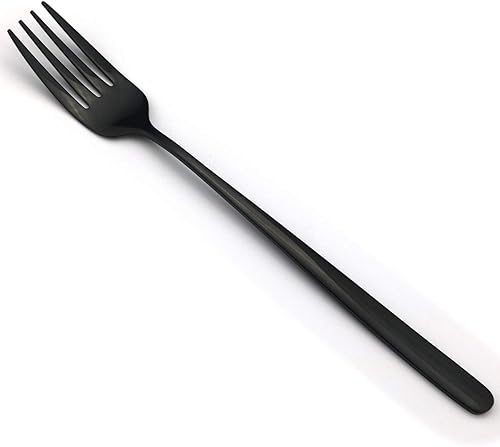 Miniatura 4 de Juego de cubiertos negros de acero inoxidable 304 de 20 piezas para 4, juego de vajilla negra pulida con espejo, ideal para el hogar, cocina, hotel,