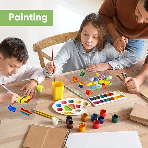 EasBriight 10-Pack of 12×12"×0.02" PET/Plexiglass Sheets, Transparent Flexible Plastic Sheet Panels, for Painting, Crafts, Signs, Picture Frames, Arts, DIY Display Project - Image 2