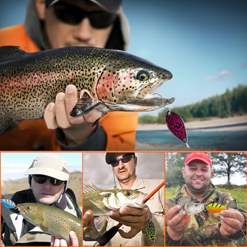 Forellen Spoon Set Kunstköder Spinner Blinker Set AngelKöder 2.5g/ 3.5g/5g Angelzubehör mit Aufbewahrungsbox für Hecht Zander Barsch Forelle 16 Stücke – Bild 6