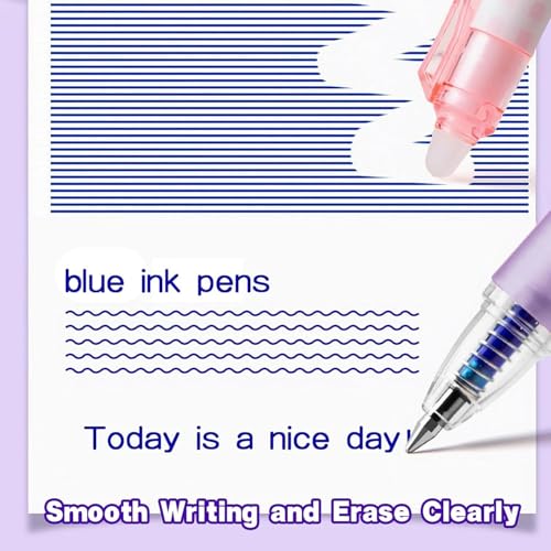 Image of Erasable Gel Pen, Space Theme, Blue Ink, 0.5mm Fine Tip, Comfort Grip, for School and Office, Pack of 12 (Space)