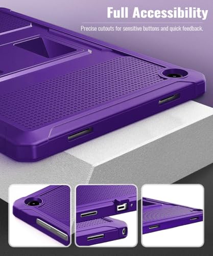 Image of MoKo Shockproof Case Fit Samsung Galaxy Tab A11+ Plus / A9+ 11 Inch | Full Body Rugged Stand Back Cover with Built-in Screen Protector for Galaxy Tab A11+ / A9+ Tablet, Deep Purple