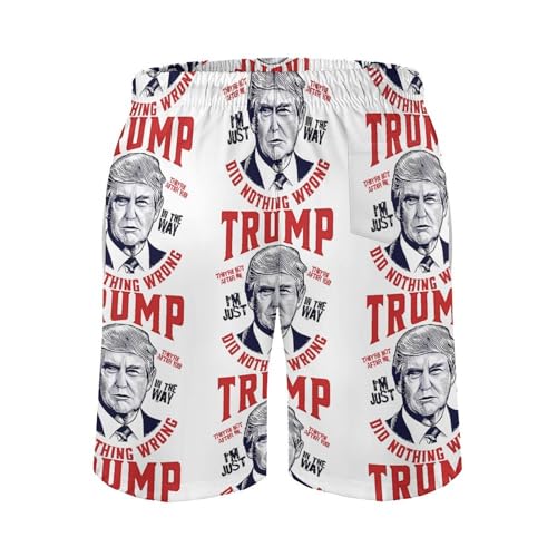 Trump Men's Beach Shorts Swimwear Bathing Suits with Pockets3