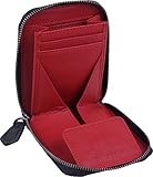 小銭入れ ガバッと開いて何でも入る カーボンレザー ラウンドファスナー コインケース