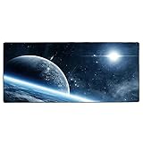 Cmhoo Gaming Mouse Pad Extended & Large Desk Pad with Special-Textured Surface (90x40 Space Ship)