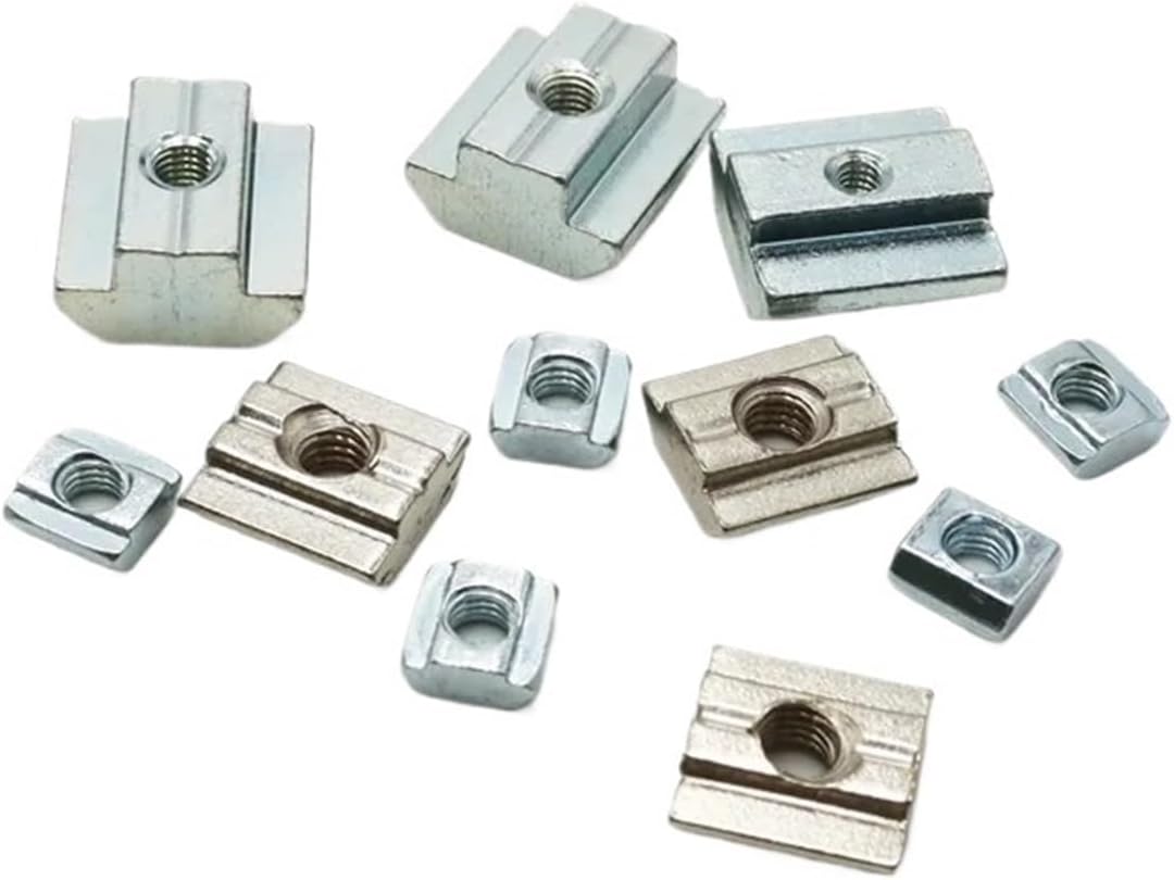 T Sliding Nut Block Square Nuts M3 M4 M5 M6 for 2020 3030 4040 45 Slot Sliding Nut in Connection Aluminum Profile T Nut Easy Install(3030-M8-40Pcs)