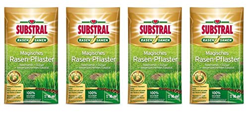 SUBSTRAL Magical Lawn Plaster 14.4 kg - 3 in 1 Repair Mix of Lawn Seeds, Germ Substrate & Fertiliser