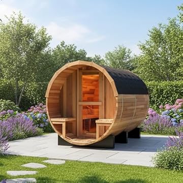 wood fired outdoor sauna