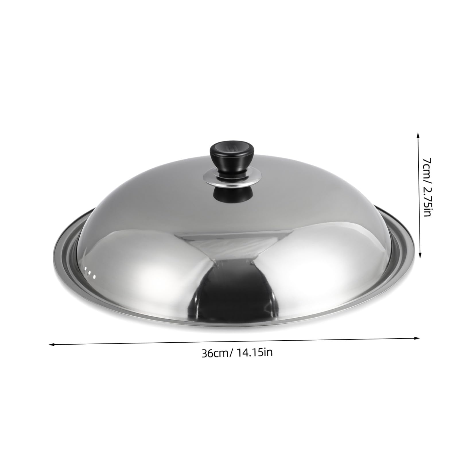 Edelstahldeckel Dicker Spritzschutzdeckel für Pfanne und Topf Hält Speisen Warm aus Edelstahl Einfacher Griff Elegantes und Schlichtes Design Vielseitiger Zufälliger Stil