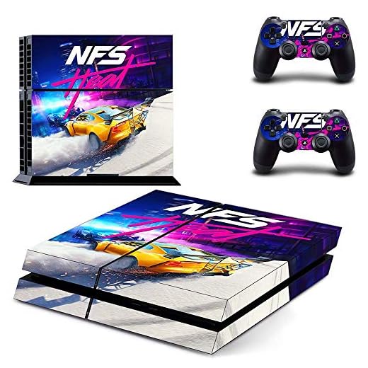 FENGLING Need For Speed Ps4 klistermärken Playstation 4 hud Ps4 klistermärke dekal skydd för Playstation 4 Ps4 konsol- och kontrollskinn vinyl