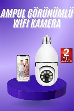 G venlik Kameras  Wi-Fi  zellikli 360 Derece Full Hd 1080p Amp l Kamera