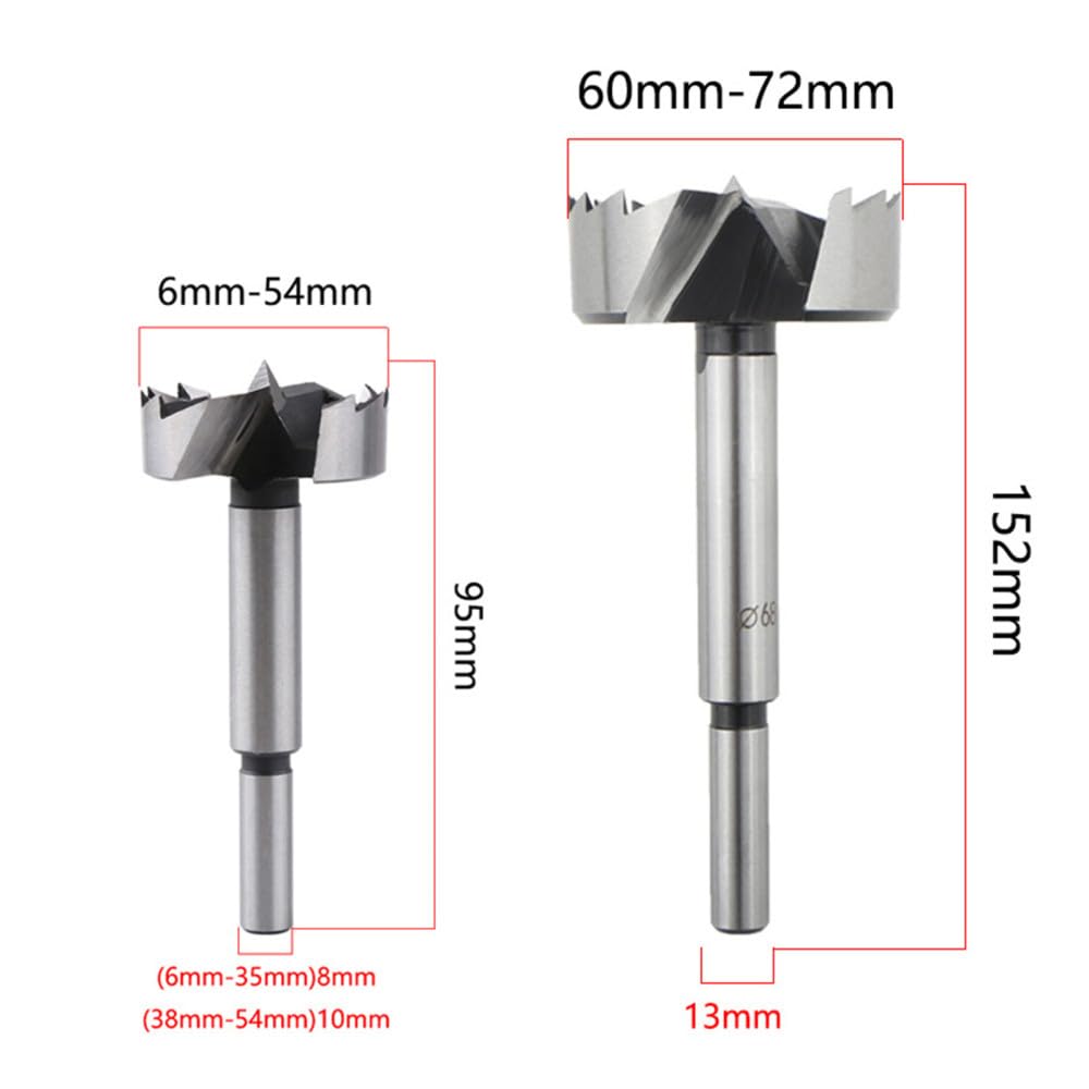Brocas multidientes para carpintería, brocas de perforación de bisagra de 6mm-72mm, sierra de agujero autocentrante, herramientas de perforación para carpintería, 6,8,10,12