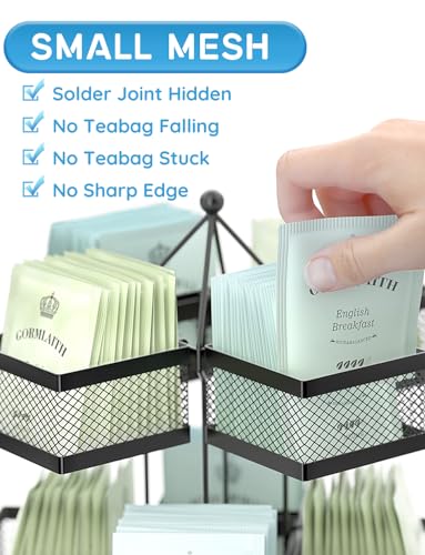 VOGWOLTH Tea Bag Organizer Spinning Carousel