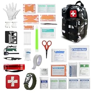 Surviveware Waterproof Premium Survival First Aid Kit – Survival Emergency Preparedness for Travel Camping Gear, Survival Kit and Outdoor Emergencies – HSA & FSA Eligible Survival Kit