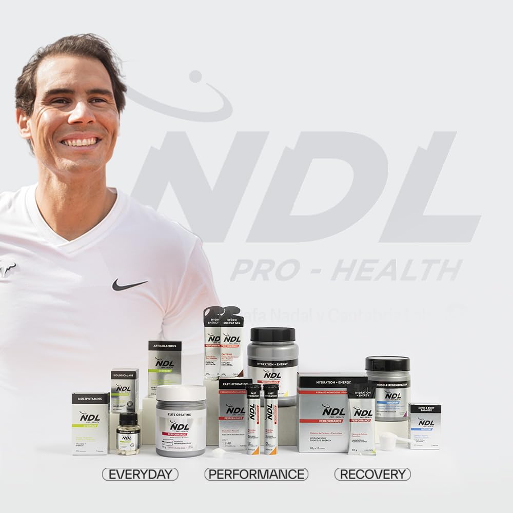 NDL Pro-Health Creatina CREAPURE monohidratada | Para Fuerza, Energía y Recuperación Muscular | Creatina pura en polvo sin aditivos | Sin sabor | 100 dosis | Una marca de Rafa Nadal & Cantabria Labs