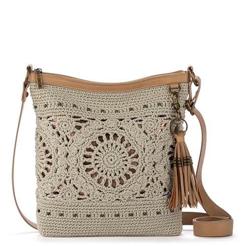 Image of The Sak Lucia Crochet Crossbody Purse - Zipper Closure & Adjustable Strap