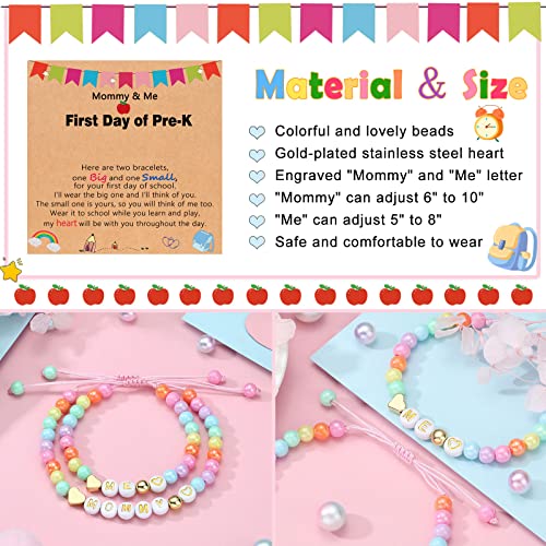 UNGENT THEM First Day of School Bracelet Back to School Mommy and Me Mother Daughter Bracelets3