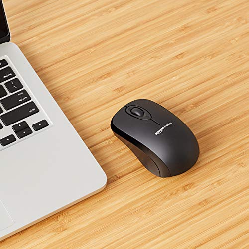 Image of Amazon Basics 2.4 GHz Wireless Optical Computer Mouse with USB Nano Receiver, Black, 30-Pack