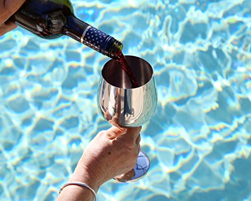 Veva Lifeveva Lifestainless Steel Wine Glasses Set Of 4, 18Oz Unbreakable & Portable Stemmed Metal Wine Glass, Fancy, Unique Wine Goblets For Outdoor, Travel And Pool, Ideal Gift For Wine Lovers (Silver)) #TOP3