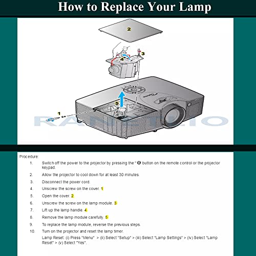 Lámpara de reemplazo BL-FU260C para proyector OPTOMA miniatura 4