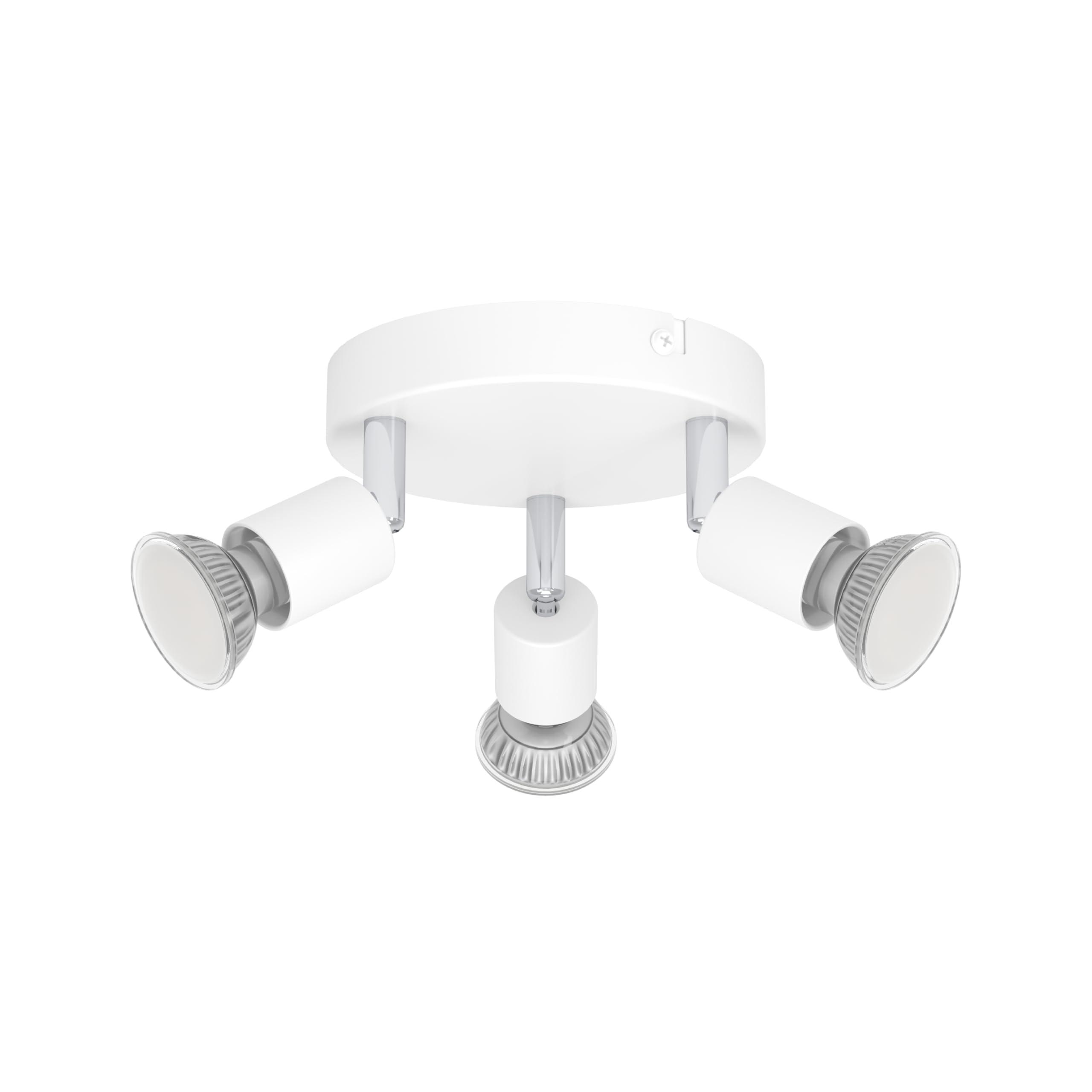 Eglo White Ceiling Lamp Reciso-E, 3-Light Spotlight, Bedroom And Hallway Lighting, Light Fixture Made Of Steel, Gu10 Socket