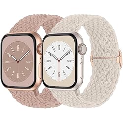 Braided Solo Loop Compatible with Apple Watch Band 38-49mm Women Men | Adjustable Stretchy Bands Elastic Sport Wristbands for iWatch Series 11 10 9 8 7 6 5 4 3 SE Ultra 3 Ultra 2, Breathable