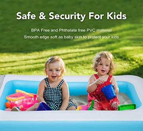 Chiclist Inflatable Kiddie Pool 61"X42"X18" Baby Pools Swim For Kids Inflatable Pool For Kiddie, Kids Easy Set Swimming Pool For Backyard Summer Outdoor #TOP3
