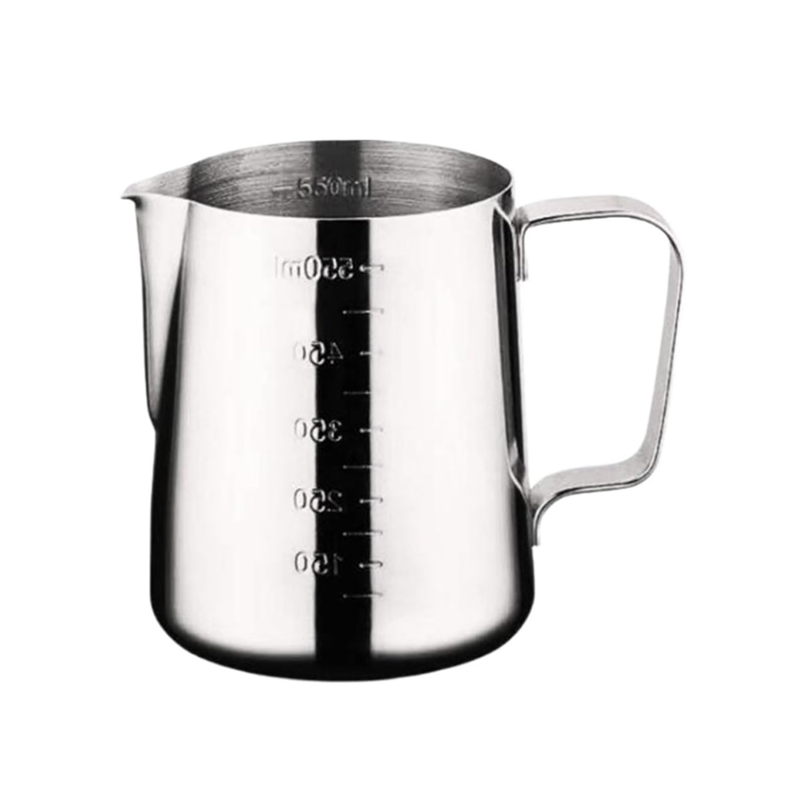 Jarra de espuma leche acero inoxidable, accesorios herramientas Barista medición, jarra for espumar café(Pitcher 550ml)