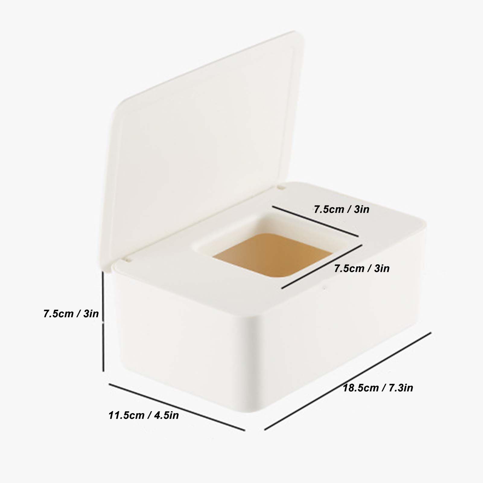 Baby Wipes Dispenser, PP Good Sealing Wipes Case Napkin Storage Holder Container Box with Cover for Household Office (Small)