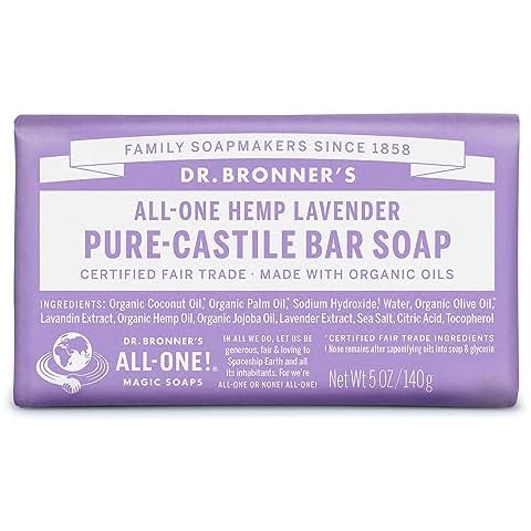 Dr Bronner's Lavender Organic Bar Soap Cover
